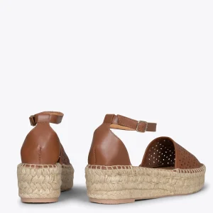 Esparto Y Alpargatas<miMaO Alhambra Alpargatas Con Plataforma Marrones
