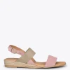 Esparto Y Alpargatas<miMaO Arena Sandalia De Esparto Rosa Con Tira Elastica
