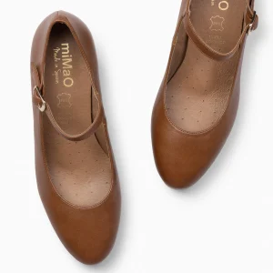 Urban Zapatos De Tacón<miMaO Azafata Pulsera – Zapatos De Mujer Con Plataforma Y Tacón Bajo Camel