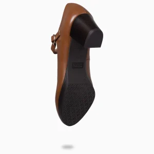 Urban Zapatos De Tacón<miMaO Azafata Pulsera – Zapatos De Mujer Con Plataforma Y Tacón Bajo Camel