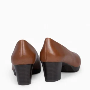 Urban Zapatos De Tacón<miMaO Azafata S - Zapatos De Tacón Bajo Con Plataforma Camel