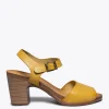 Sandalias De Tacón<miMaO Balear – Sandalia Bio Mostaza Con Tacón