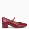 Mocasines Y Blucher<miMaO Bella – Merceditas Con Tacón Y Puntera Cuadrada Burdeos