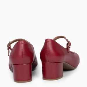 Mocasines Y Blucher<miMaO Bella – Merceditas Con Tacón Y Puntera Cuadrada Burdeos