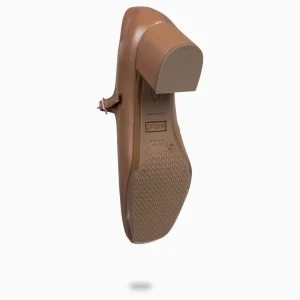 Mocasines Y Blucher<miMaO Bella – Merceditas Con Tacón Y Puntera Cuadrada Camel