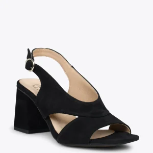 Sandalias De Tacón<miMaO Block – Zapatos Destalonados De Tacón Cuadrado Negro