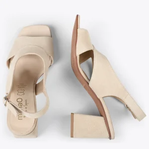 Sandalias De Tacón<miMaO Block – Zapatos Destalonados De Tacón Cuadrado Arena