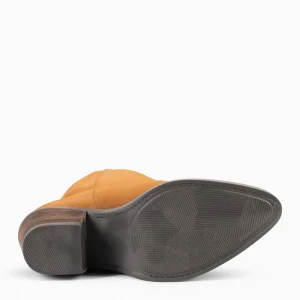 Botines De Mujer<miMaO Boho – Botines Estilo Cowboy Con Flecos Camel