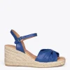 Esparto Y Alpargatas<miMaO Cadiz Sandalias De Esparto Con Puntera Cuadrada Azules