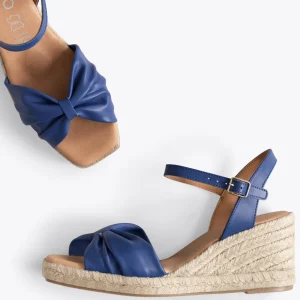 Esparto Y Alpargatas<miMaO Cadiz Sandalias De Esparto Con Puntera Cuadrada Azules