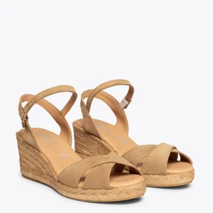 Esparto Y Alpargatas<miMaO Calpe Cuna De Esparto Artesanal Con Tiras Cruzadas Beige