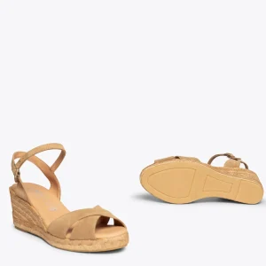 Esparto Y Alpargatas<miMaO Calpe Cuna De Esparto Artesanal Con Tiras Cruzadas Beige