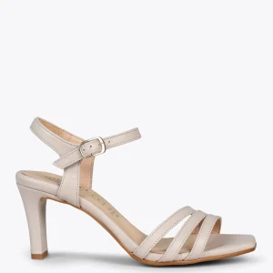 Sandalias De Tacón<miMaO Cannes – Sandalias De Fiesta Con Tacón Fino Taupe