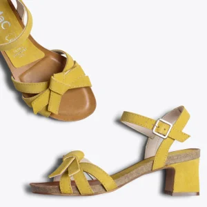 Sandalias De Tacón<miMaO Casual- Sandalia Bio Amarillo De Tacón