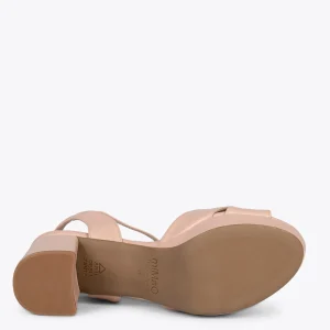 Sandalias De Tacón<miMaO Cerdena – Sandalias De Tacón Ancho Y Plataforma Nude