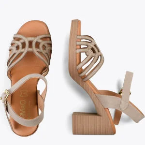 Sandalias De Tacón<miMaO Cibeles – Sandalias De Tacón Efecto Madera Taupe