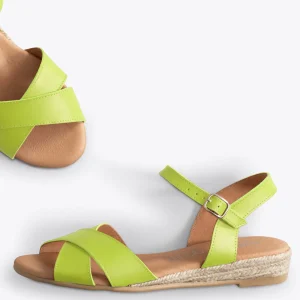 Esparto Y Alpargatas<miMaO Cies Sandalias De Esparto De Tiras Cruzadas Pistacho