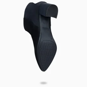 Botines De Mujer<miMaO City - Botines De Tacón Ancho Y Punta Fina Negro De Serraje