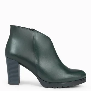 Botines De Mujer<miMaO Classic - Botines De Mujer Con Tacón Verde
