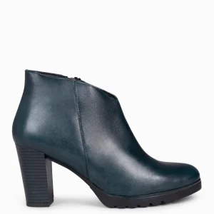 Botines De Mujer<miMaO Classic - Botines De Mujer Con Tacón Azul