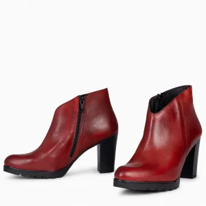 Botines De Mujer<miMaO Classic - Botines De Mujer Con Tacón Rojo