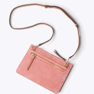 Bolsos De Mujer<miMaO Classic Bolso Bandolera De Piel Con Doble Cremallera Salmon