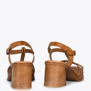 Sandalias De Tacón<miMaO Creta – Sandalia Cangrejera En "T" Camel