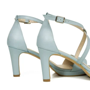 Sandalias De Tacón<miMaO Cruzada Sandalias Plataforma Tiras Azul Bebe