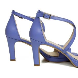 Sandalias De Tacón<miMaO Cruzada Sandalias Plataforma Tiras Azul Lavanda