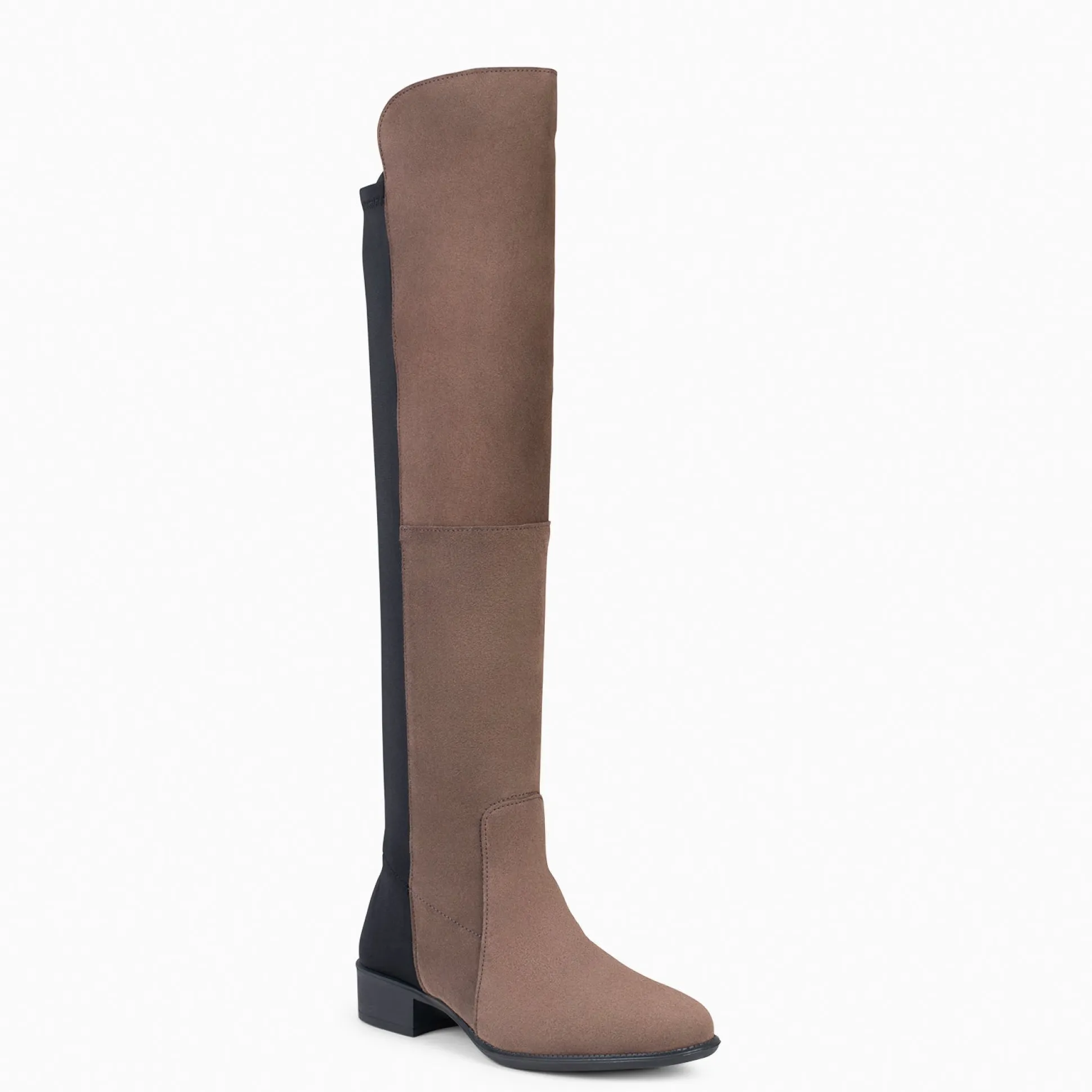 elastica__bota_de_cana_al_1-3.webp Botas<miMaO Elastica – Bota De Cana Alta De Tacón Bajo Taupe