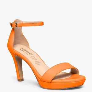 Sandalias De Tacón<miMaO Fiesta - Sandalias De Tacón Alto Y Plataforma Naranja