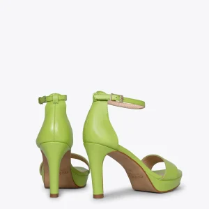 Sandalias De Tacón<miMaO Fiesta - Sandalias De Tacón Alto Y Plataforma Verde Pistacho