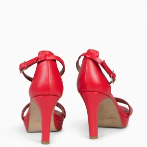 Zapatos De Fiesta<miMaO Fiesta – Sandalias De Tacón Alto Y Plataforma Rojo