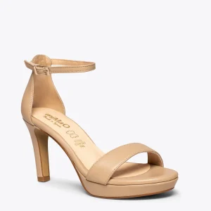 Sandalias De Tacón<miMaO Fiesta Sandalia Con Plataforma Elegante Beige