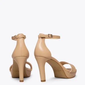 Sandalias De Tacón<miMaO Fiesta Sandalia Con Plataforma Elegante Beige