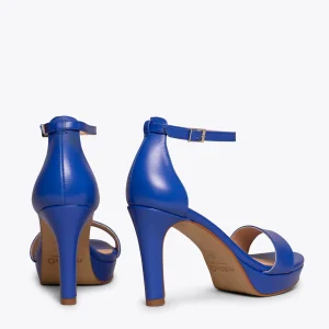 Sandalias De Tacón<miMaO Fiesta Sandalia Con Plataforma Elegante Azul Electrico