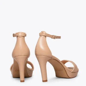 Sandalias De Tacón<miMaO Fiesta Sandalia Con Plataforma Elegante Nude