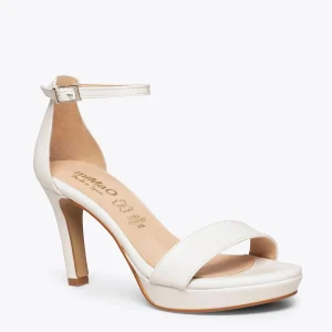 Sandalias De Tacón<miMaO Fiesta Sandalias De Tacón Alto Y Plataforma Hueso
