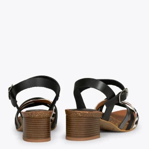 Sandalias De Tacón<miMaO Flex Sandalias Comodas Con Tacón Bio Cebra