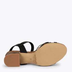 Sandalias De Tacón<miMaO Flex Sandalias Comodas Con Tacón Bio Cebra
