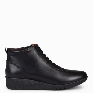 Botines De Mujer<miMaO Flexy - Zapatillas Abotinadas De Napa Negro