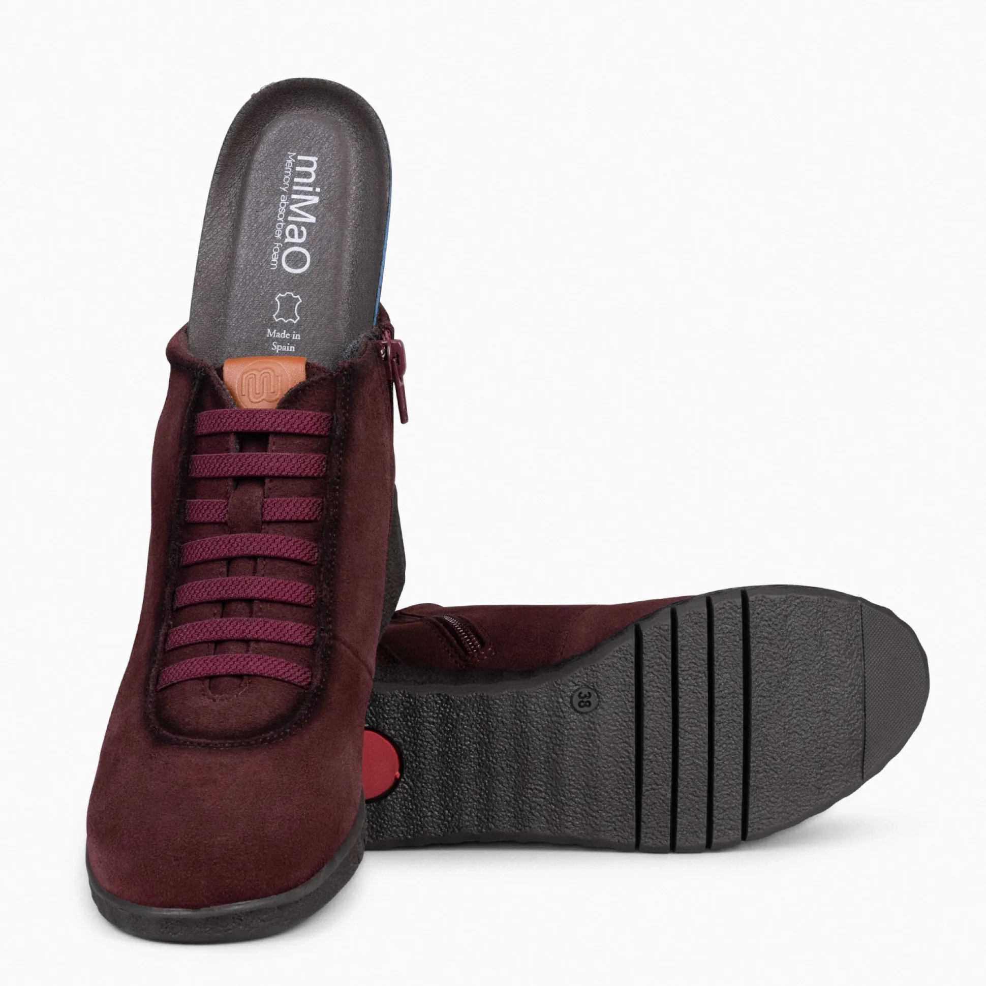 flexy__zapatillas_abotina_1.webp Botines De Mujer<miMaO Flexy - Zapatillas Abotinadas Burdeos