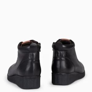 Botines De Mujer<miMaO Flexy - Zapatillas Abotinadas De Napa Negro