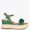 Esparto Y Alpargatas<miMaO Flower – Cunas Forradas De Rafia Con Pompon Verde