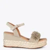 Esparto Y Alpargatas<miMaO Flower – Cunas Forradas De Rafia Con Pompon Taupe