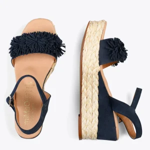 Esparto Y Alpargatas<miMaO Flower – Cunas Forradas De Rafia Con Pompon Marino