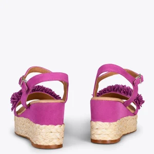 Esparto Y Alpargatas<miMaO Flower – Cunas Forradas De Rafia Con Pompon Buganvilla