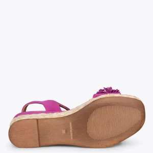 Esparto Y Alpargatas<miMaO Flower – Cunas Forradas De Rafia Con Pompon Buganvilla