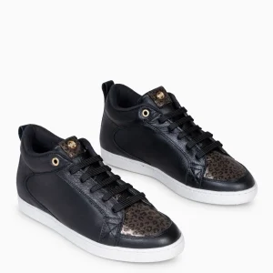 Deportivas<miMaO Frenchy - Sneakers Cuna Interior Mujer Negro Y Leopardo