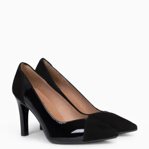 Urban Zapatos De Tacón<miMaO Glam – Zapatos Elegantes De Tacón Alto Negro Charol